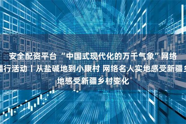 安全配资平台 “中国式现代化的万千气象”网络名人新疆行活动丨从盐碱地到小康村 网络名人实地感受新疆乡村变化